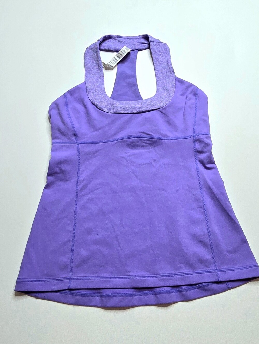Lululemon Scoop Neck Tank Top Built In Bra Purple Lilac Womens 8 Athletic Yoga